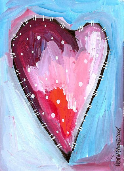 Red Heart Sparkling Art Print