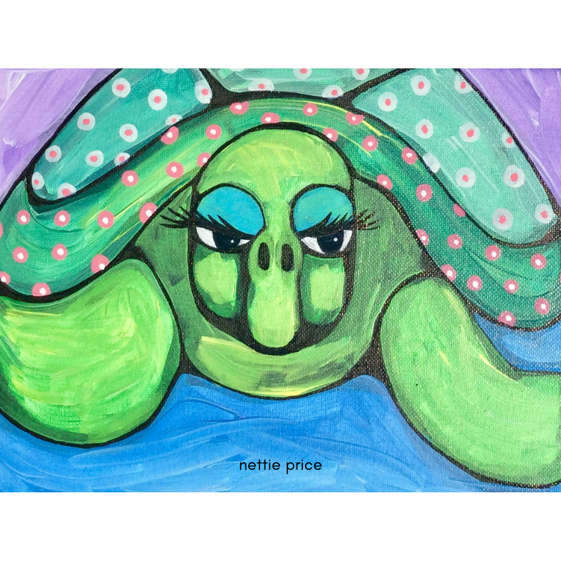 Ali Sea Turtle Sparkling Art Print