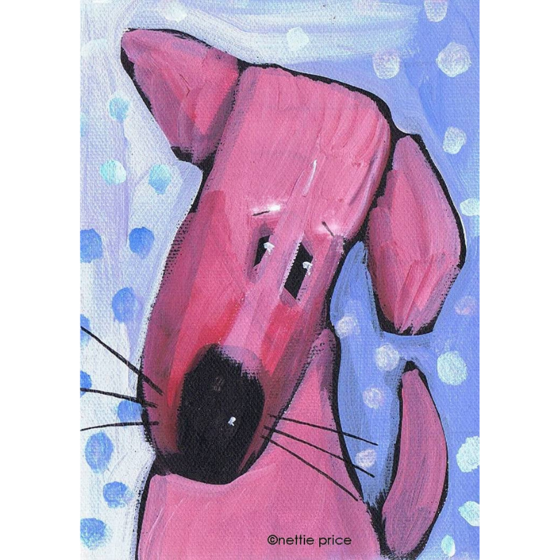 Fileepay Pink Dog Sparkling Art Print