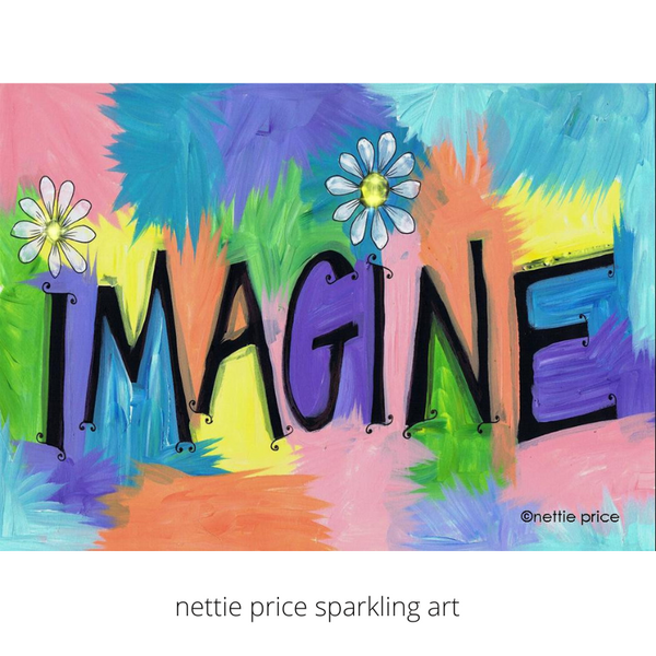 Imagine Daisies Sparkling Art Print