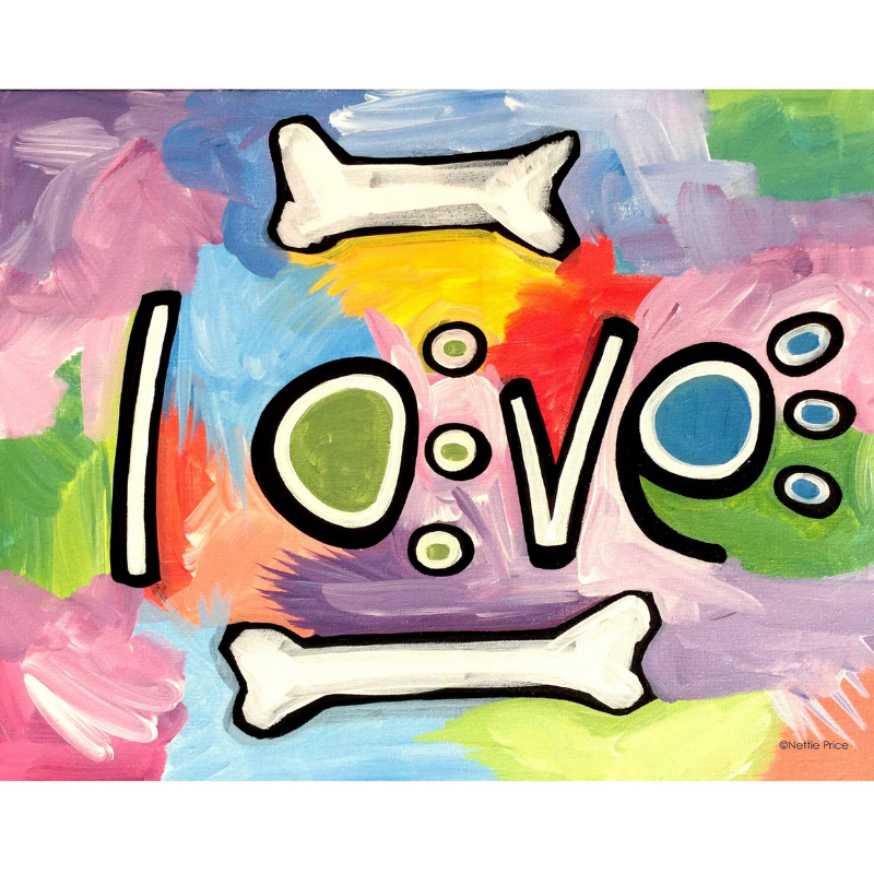 Love and Bones Sparkling Art Print