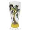 Sparkling Palm Tree Hand Painted Beer Glass